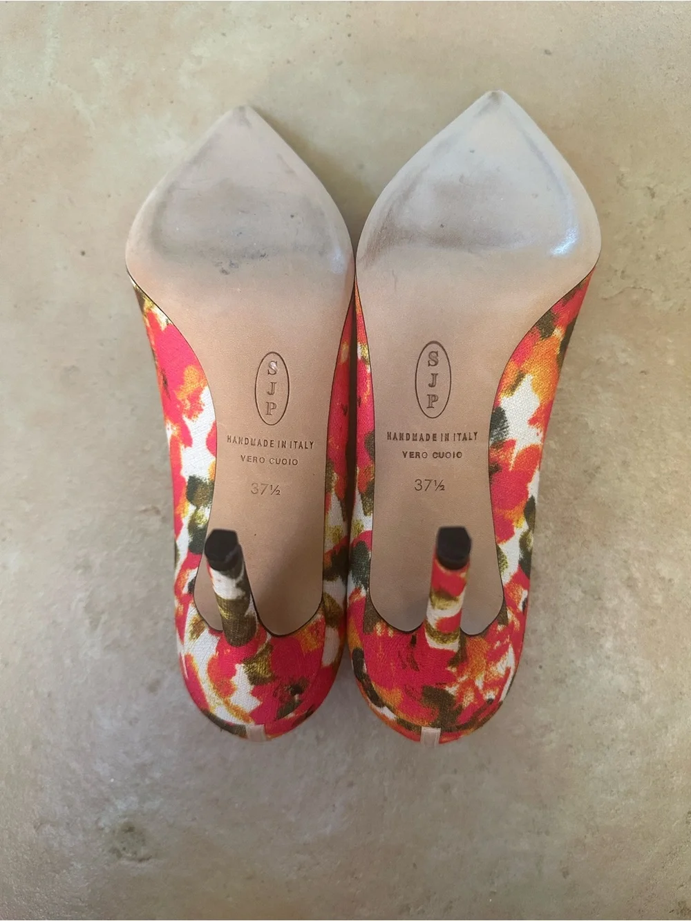 SJP by Sarah Jessica Parker Floral Pointed-Toe Bow Pumps - Pink Orange Multi